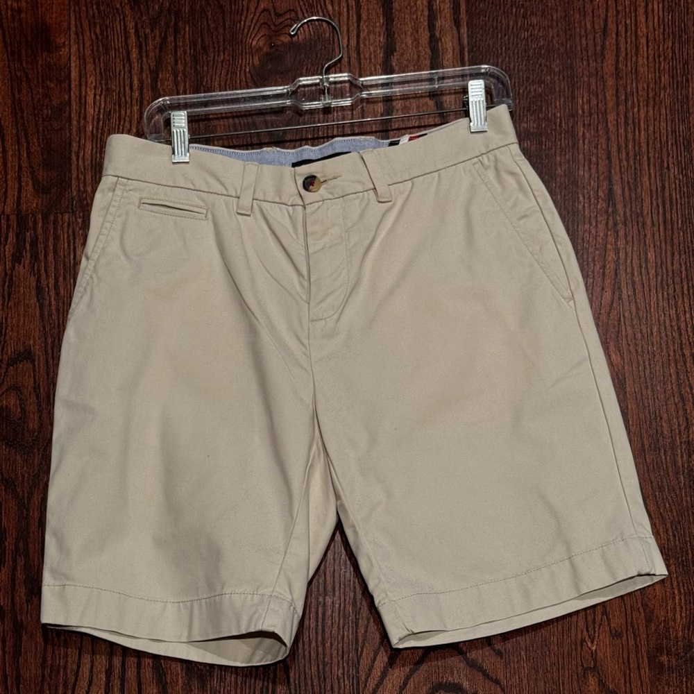 Tommy Hilfiger Beige Flat Front Shorts